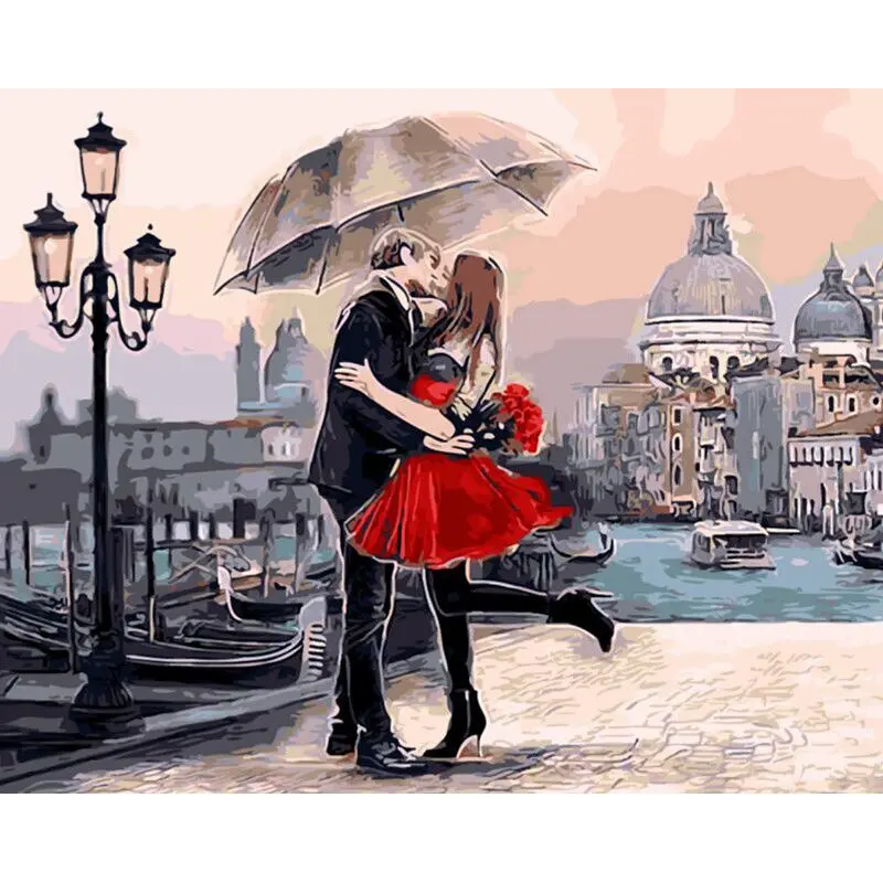 pictură pe numere – sărut în veneția – pânză pe Șasiu lemn 40x50 cm pictură pe numere – sărut în veneția – pânză pe Șasiu lemn 40x50 cm