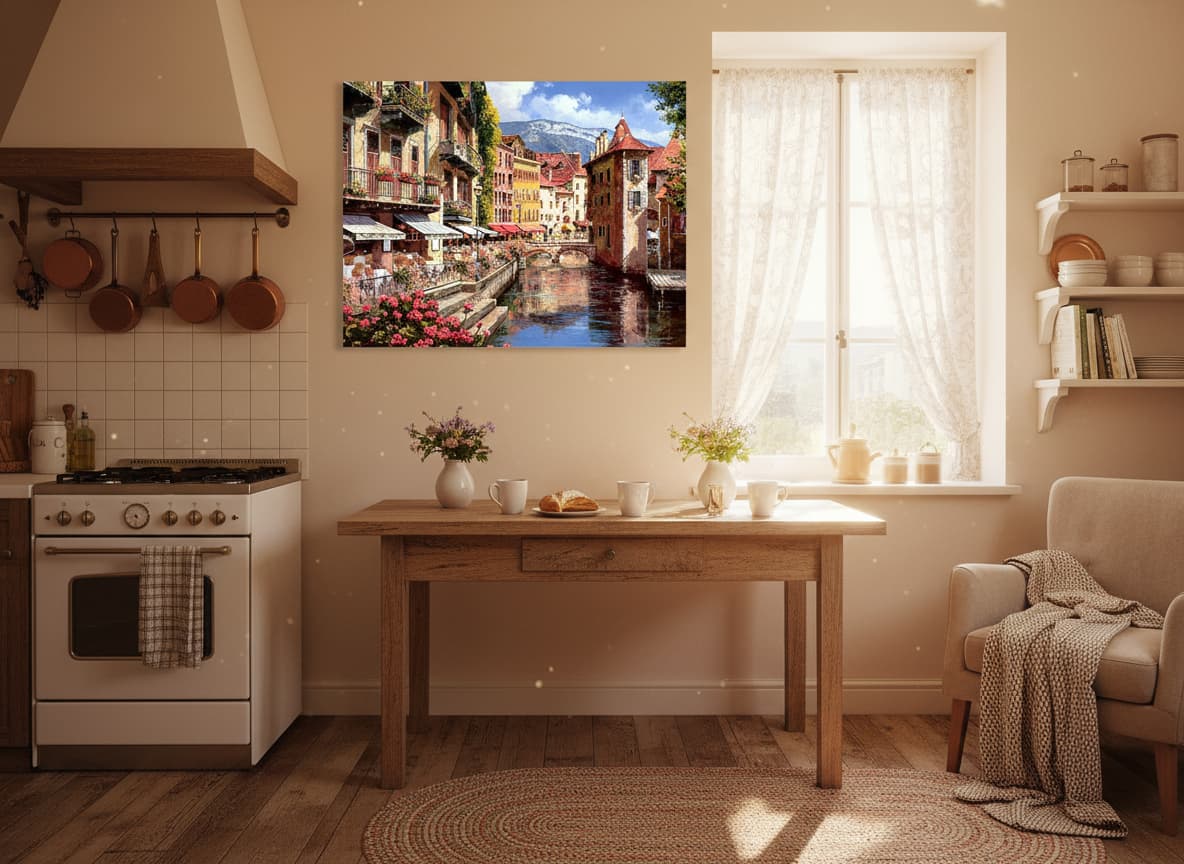 pictură pe numere – amiază liniștită în annecy – pânză pe Șasiu lemn 40x50 cm pictură pe numere – amiază liniștită în annecy – pânză pe Șasiu lemn 40x50 cm