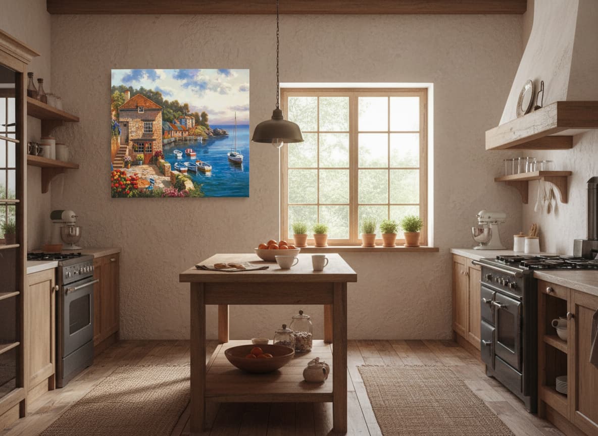 pictură pe numere – casa pescarului de la malul mării – pânză pe Șasiu lemn 40x50 cm pictură pe numere – casa pescarului de la malul mării – pânză pe Șasiu lemn 40x50 cm