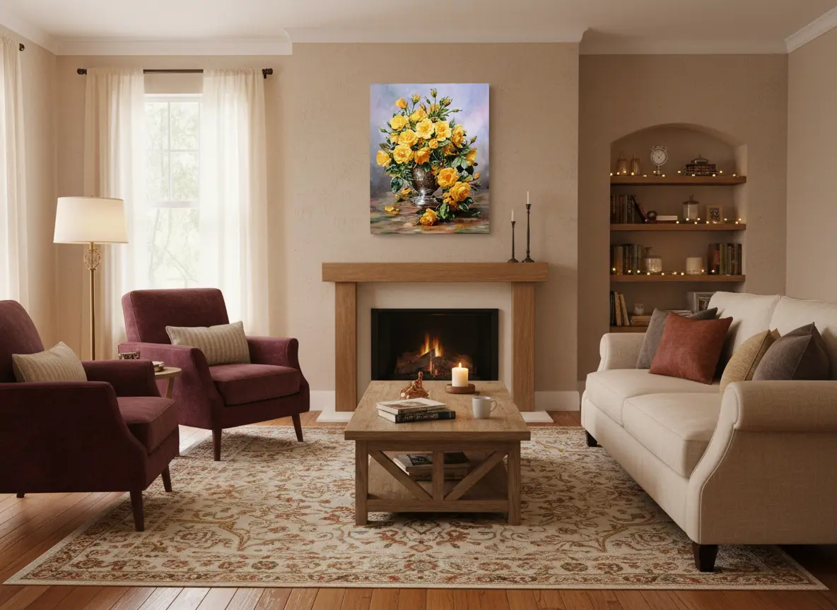 pictură pe numere – splendoarea trandafirilor galbeni în vază de argint – pânză pe Șasiu lemn 40x50 cm pictură pe numere – splendoarea trandafirilor galbeni în vază de argint – pânză pe Șasiu lemn 40x50 cm