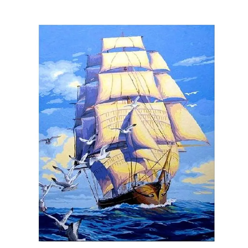 pictură pe numere – corabia speranței: aventură pe marea albastră – pânză pe Șasiu lemn 40x50 cm pictură pe numere – corabia speranței: aventură pe marea albastră – pânză pe Șasiu lemn 40x50 cm