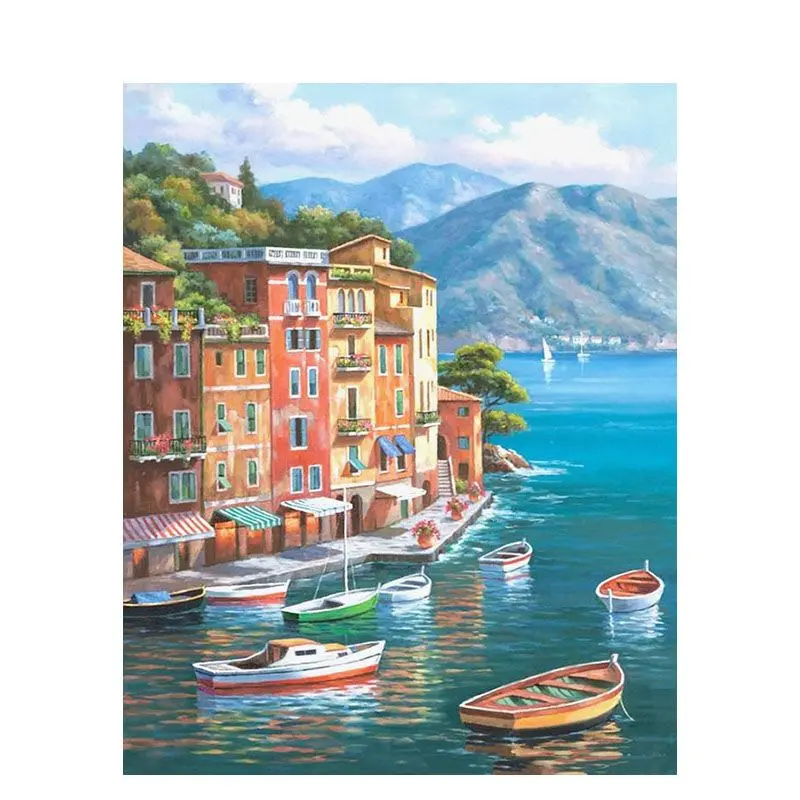 pictură pe numere – escapadă în portofino: faleza Însorită și briza italiei – pânză pe Șasiu lemn 40x50 cm pictură pe numere – escapadă în portofino: faleza Însorită și briza italiei – pânză pe Șasiu lemn 40x50 cm