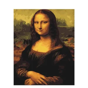 pictură pe numere – mona lisa: capodopera lui da vinci – pânză pe Șasiu lemn 40x50 cm