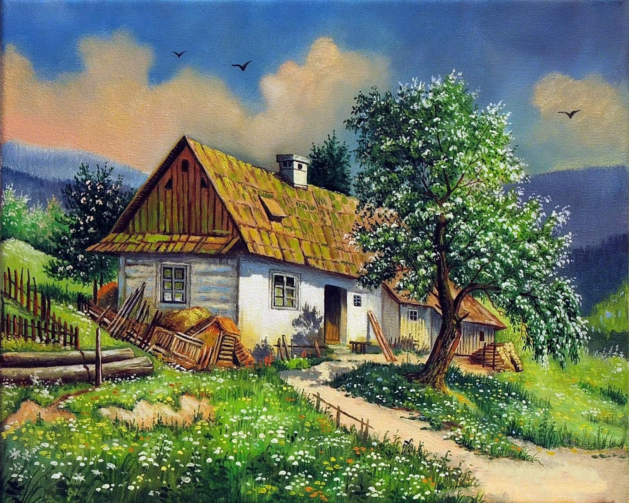 Pictura-pe-Numere-–-Oaza-de-Tihna-Casuta-Batraneasca-din-Deal-–-Panza-pe-Sasiu-Lemn-40x50-cm Pictura-pe-Numere-–-Oaza-de-Tihna-Casuta-Batraneasca-din-Deal-–-Panza-pe-Sasiu-Lemn-40x50-cm