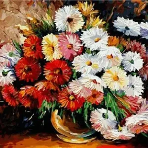 Pictura-pe-Numere-–-Simfonia-Toamnei-Buchet-de-Crizanteme-si-Margarete-–-Panza-pe-Sasiu-Lemn-40x50-cm