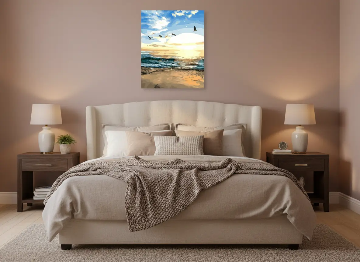 pictură pe numere – zbor la apus: briza plajei și libertate – pânză pe Șasiu lemn 40x50 cm pictură pe numere – zbor la apus: briza plajei și libertate – pânză pe Șasiu lemn 40x50 cm