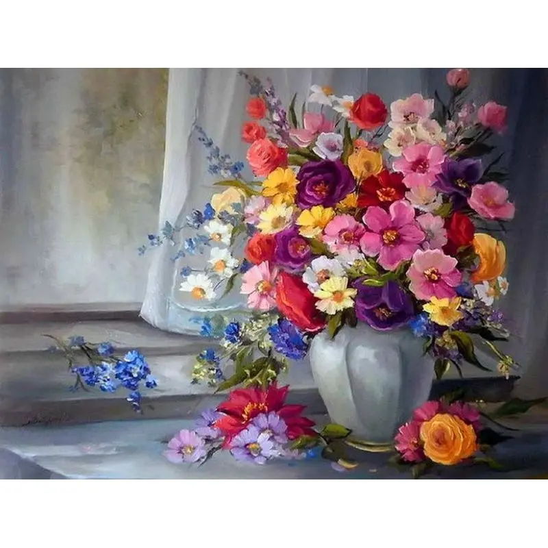pictură pe numere – simfonia culorilor: valsul florilor de câmp – pânză pe Șasiu lemn 40x50 cm pictură pe numere – simfonia culorilor: valsul florilor de câmp – pânză pe Șasiu lemn 40x50 cm